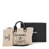 Small Deauville Tote Beige Black