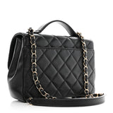 Caviar Quilted Medium Business Affinity Flap Black