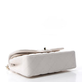 Caviar Quilted Small Double Flap White