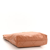 Shiny Calfskin Quilted Medium Chanel 22 Camel