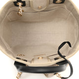 Small Deauville Tote Beige Black