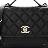 Caviar Quilted Medium Business Affinity Flap Black