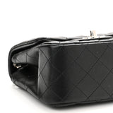 Lambskin Quilted Mini Square Flap Black