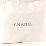 Shiny Calfskin Quilted Small Chanel 22 White