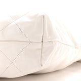 Shiny Calfskin Quilted Small Chanel 22 White