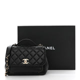 Caviar Quilted Medium Business Affinity Flap Black