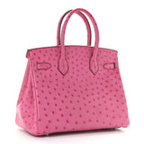 Ostrich Birkin 30 Fuchsia Pink