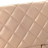 Lambskin Quilted Jumbo Chanel 3 Flap Beige