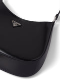 Brushed Calfskin Cleo Shoulder Bag Black