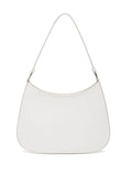 Brushed Calfskin Cleo Shoulder Bag White