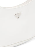 Brushed Calfskin Cleo Shoulder Bag White