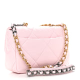 Lambskin Quilted Medium 19 Flap Light Pink