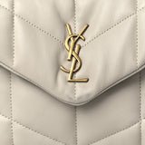 Lambskin Quilted Mini Loulou Puffer Monogram Crema Soft