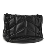 Lambskin Quilted Small Loulou Puffer Monogram so Black