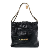 Shiny Calfskin Quilted Medium Chanel 22 Black