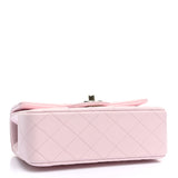 Lambskin Mini Top Handle Rectangular Flap Light Pink