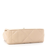 Lambskin Quilted Medium Chanel 19 Flap Light Beige