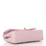 Caviar Quilted Small Double Flap Light Pink