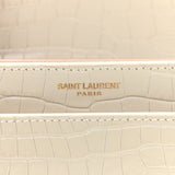 Calfskin Crocodile Embossed Medium Monogram Sunset Blanc Vintage