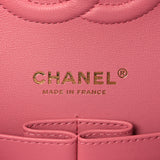 Caviar Quilted Medium Double Flap Pink