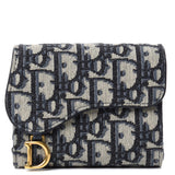 Oblique Saddle Lotus Wallet Blue