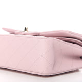 Caviar Quilted Small Double Flap Light Pink