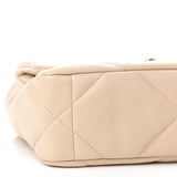 Lambskin Quilted Medium Chanel 19 Flap Light Beige