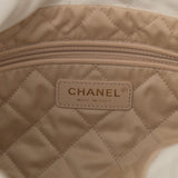 Shiny Calfskin Quilted Medium Chanel 22 White