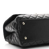 Caviar Quilted Medium Coco Handle Flap Black