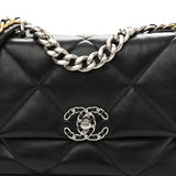 Lambskin Quilted Medium Chanel 19 Flap Black