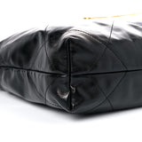 Shiny Calfskin Quilted Medium Chanel 22 Black