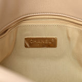 Lambskin Quilted Medium Chanel 19 Flap Light Beige