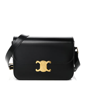 Shiny Calfskin Medium Triomphe Black