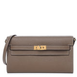 Epsom Kelly Pochette Wallet To Go Etoupe