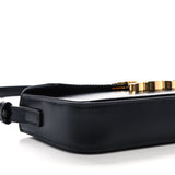 Shiny Calfskin Triomphe Shoulder Bag Black