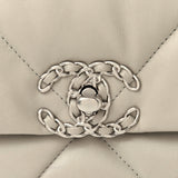 Lambskin Quilted Medium Chanel 19 Flap Grey