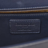 Ultra Matte Grained Calfskin 30 Montaigne Flap Bag Navy