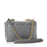 Lambskin Quilted Large Chanel 19 Flap Grey