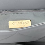 Lambskin Quilted Large Chanel 19 Flap Grey