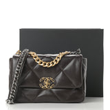 Lambskin Quilted Medium Chanel 19 Flap Brown