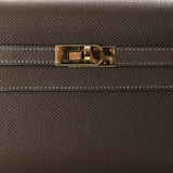 Epsom Kelly Pochette Wallet To Go Etoupe