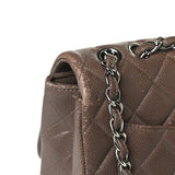 Caviar Quilted Jumbo Single Flap Brown